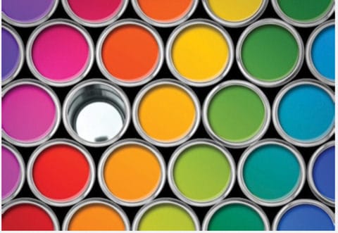 Colorful paint cans image
